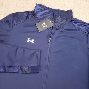 NWT Under Armour Jacket Mens Large UA Command Full Zip Warm Up Navy Active